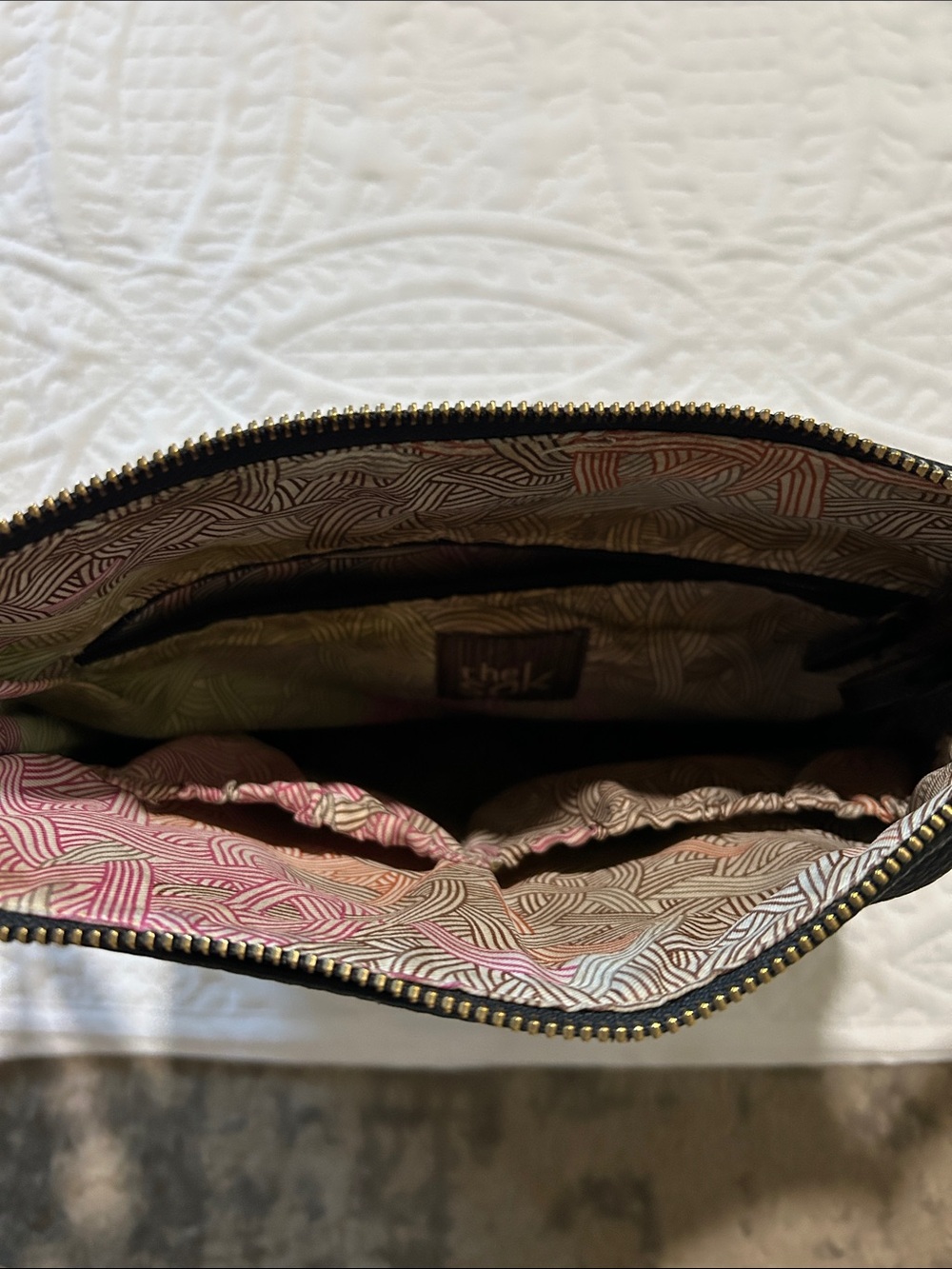 The Sak Black Pebbled Leather Crossbody with Gold Charm - Picture 13 of 15